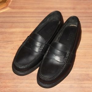 Ralph Lauren Black Leather Casual Loafers